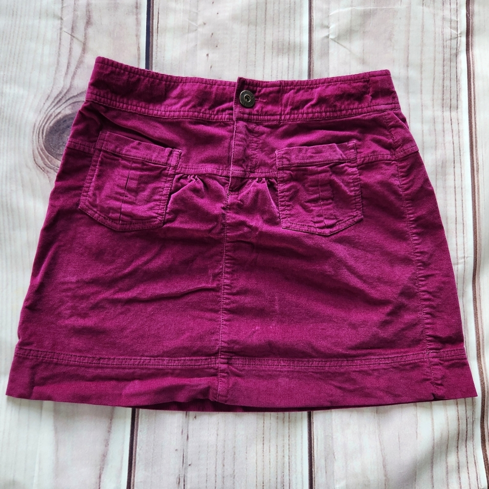 Athleta "Cordoba" Corduroy Mini Skirt Magenta Raspberry Pink | Women's Size 2